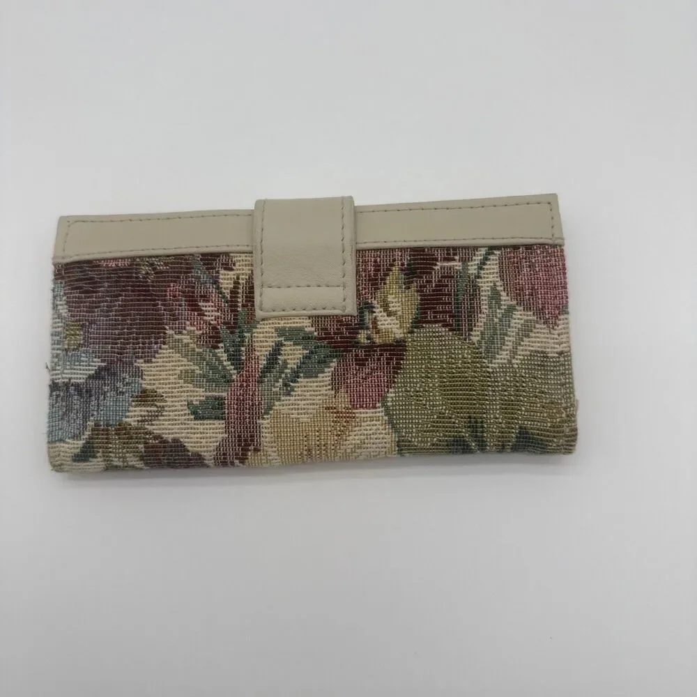 Vintage Floral Tapestry Wallet Billfold